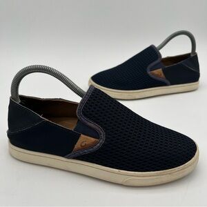 Olukai Peheua Blue Slip-On Sneakers Women’s Size 7 Loafers Shoes